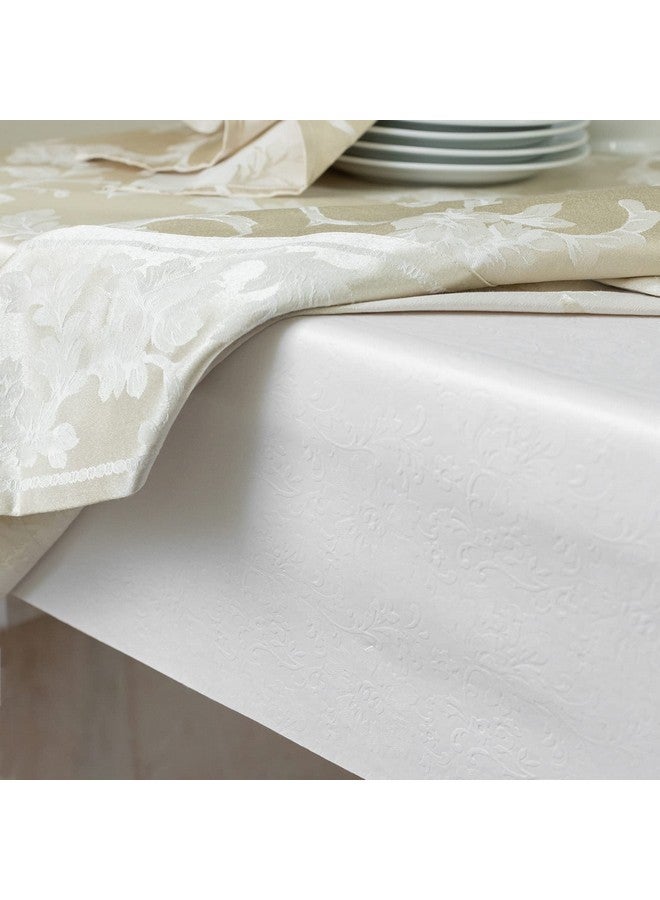 Benson Mills Deluxe Heavy Duty Vinyl Table Pad, Premium Table Protector, Waterproof with Flannel Backing, Quilted Design and Customizable (Off-White, 52" X 120" Rectangular) - Image 3
