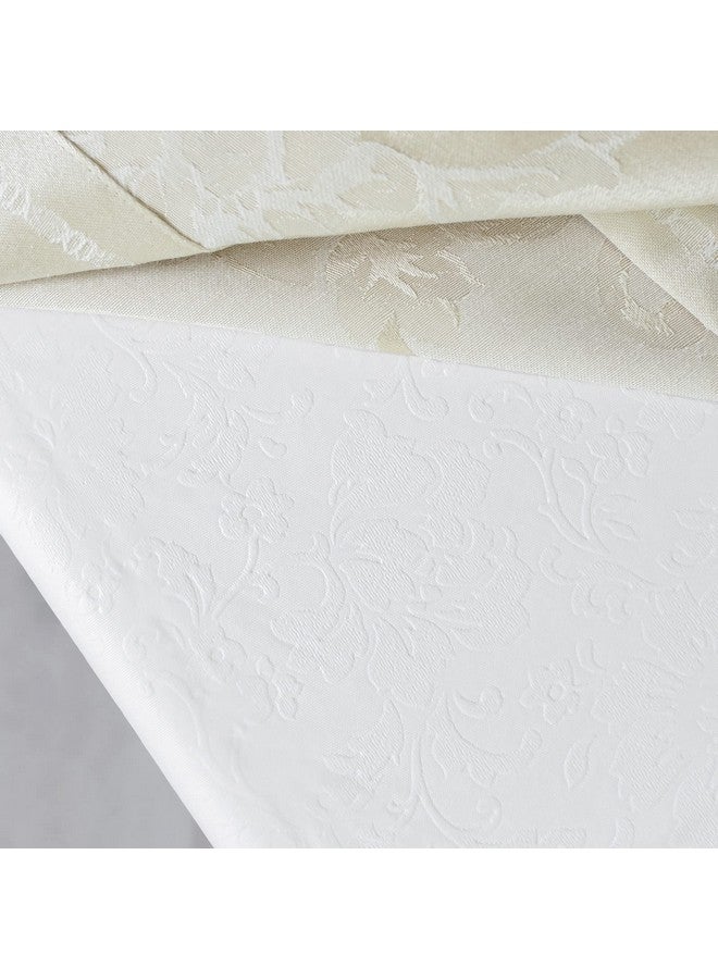 Benson Mills Deluxe Heavy Duty Vinyl Table Pad, Premium Table Protector, Waterproof with Flannel Backing, Quilted Design and Customizable (Off-White, 52" X 120" Rectangular) - Image 2
