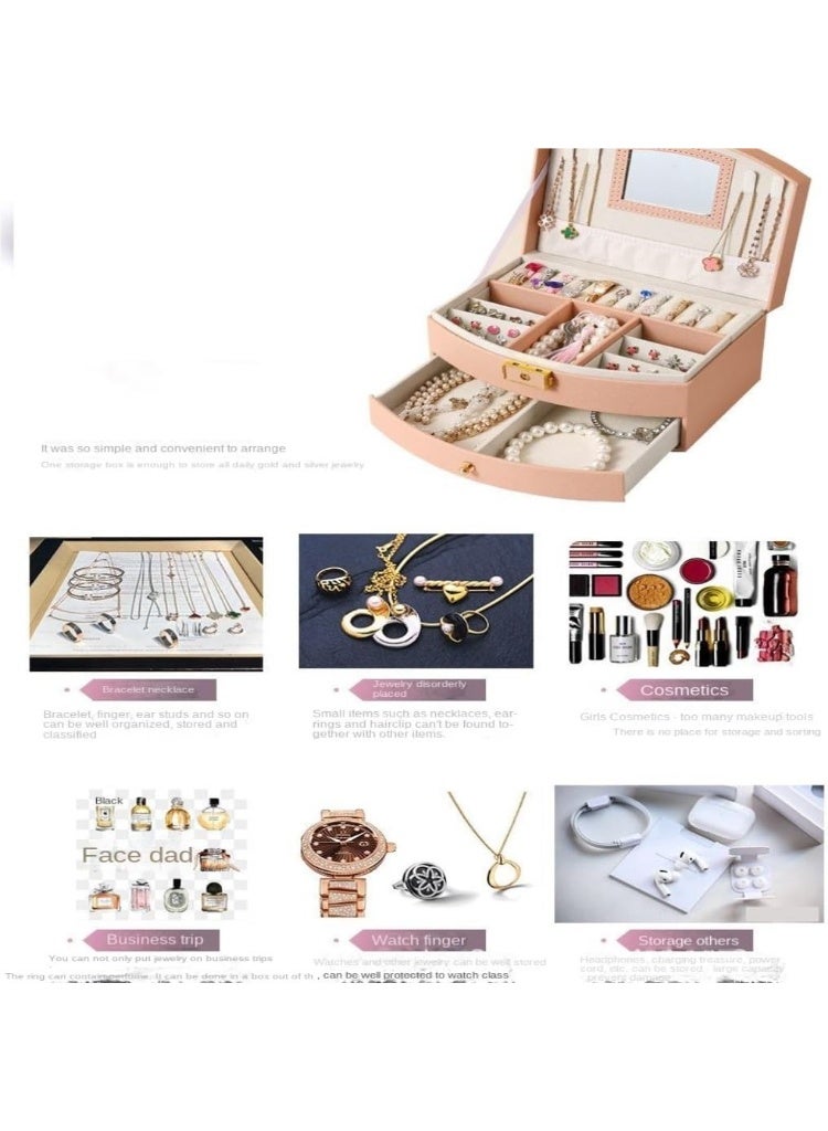 zoba Multifunctional Jewelry Packaging Box Organizer for Rings and Earrings Storage -2322- Multicolor - Image 2