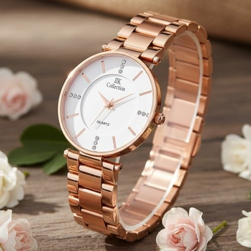 IIK COLLECTION Analog Women's Watch Stainless Steel Dial Wrist Watches Stylish Belt Ladies Watch - Water Resistant Watches for Girls - Image 1