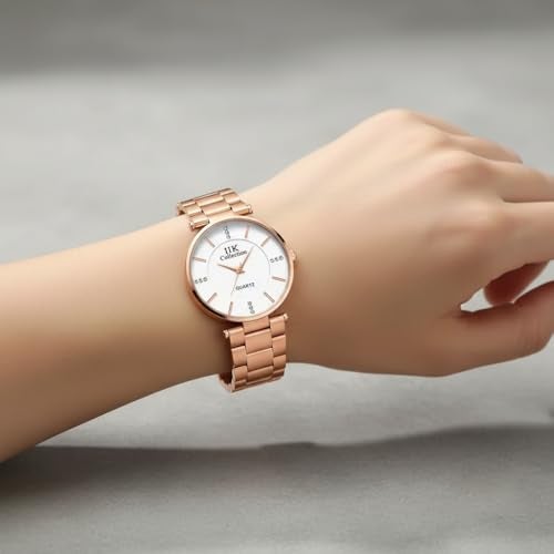 IIK COLLECTION Analog Women's Watch Stainless Steel Dial Wrist Watches Stylish Belt Ladies Watch - Water Resistant Watches for Girls - Image 2