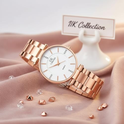 IIK COLLECTION Analog Women's Watch Stainless Steel Dial Wrist Watches Stylish Belt Ladies Watch - Water Resistant Watches for Girls - Image 5