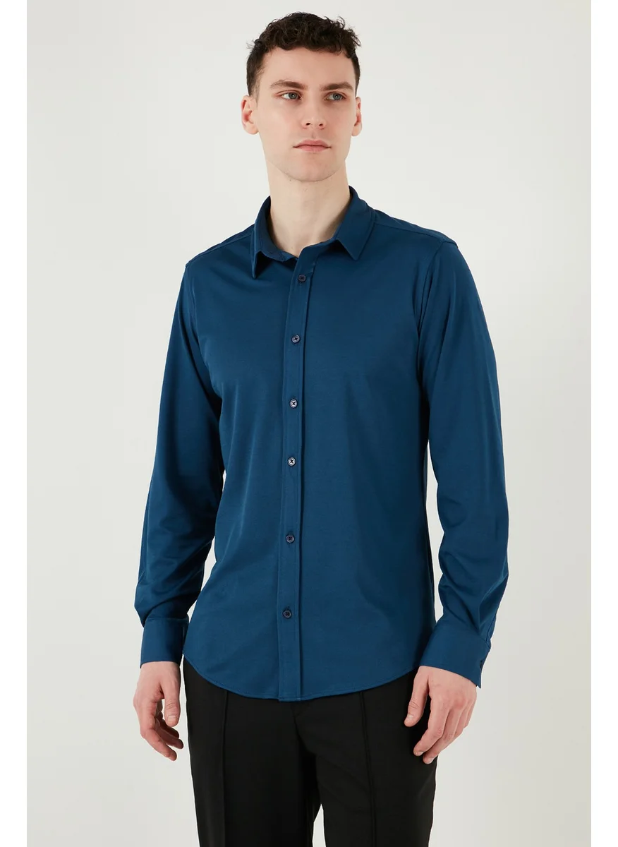 Buratti Cotton Regular Fit Plain Collar Shirt Men's Shirt CF25S119628