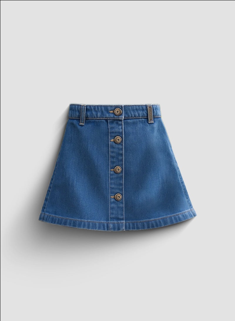 Y&CO Denim Mini Classic Skirt - Image 1