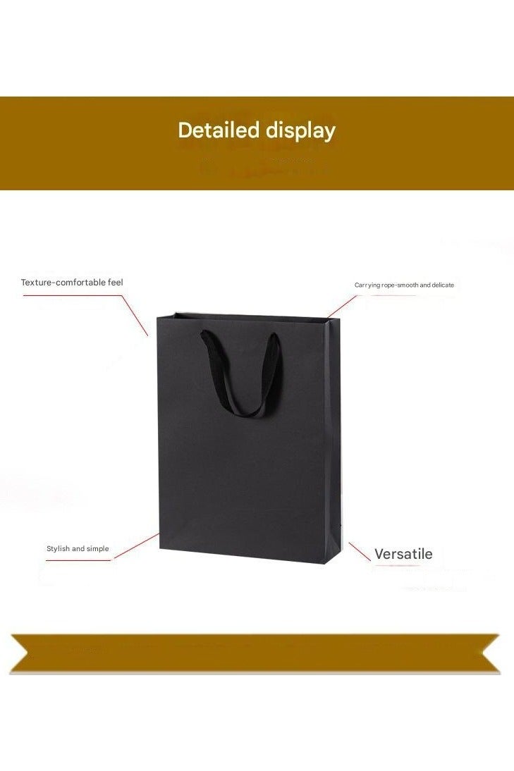 PEI  AN Premium Black Vertical Gift Bags – Luxury 250G Cardboard Business Tote Bags for Apparel, Jewelry  Gifts (Multiple Sizes: 12x5.7x16cm to 30x10x40cm)8Pieces - Image 5