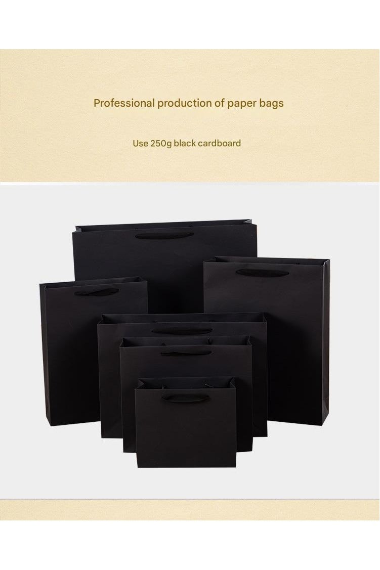 PEI  AN Premium Black Vertical Gift Bags – Luxury 250G Cardboard Business Tote Bags for Apparel, Jewelry  Gifts (Multiple Sizes: 12x5.7x16cm to 30x10x40cm)8Pieces - Image 4