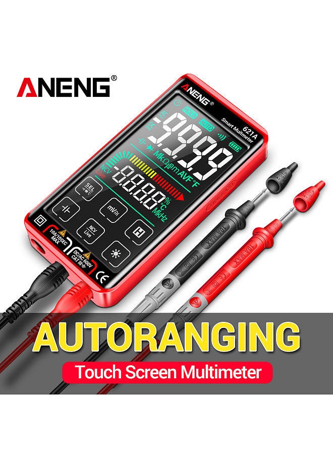 ANENG - 621A Touch Screen Intelligent Digital Multimeter 9999 Counts Auto Range Rechargeable Portable NCV Universal Meter Voltmeter Ammeter - Image 1