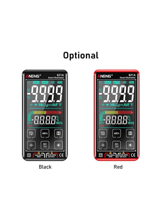 ANENG - 621A Touch Screen Intelligent Digital Multimeter 9999 Counts Auto Range Rechargeable Portable NCV Universal Meter Voltmeter Ammeter - Image 1