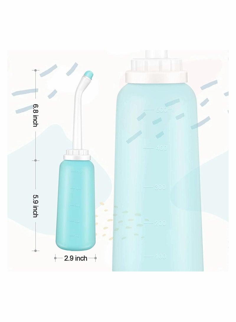 Excefore Portable Travel Bidet 500ml/17oz Portable Bidet for Toilet Handheld Postpartum Perineal Cleansing Childbirth Cleaner - for Outdoor, Camping, Travling, Personal Hygiene for Women (Blue)  - Image 5