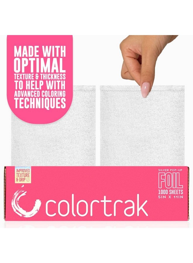 Colortrak Embossed Sheets Silver Aluminum Foil Pop-up Dispenser, 1000 Pre-cut Sheets Non-slip Textured Silver 5 x 11 Sheets for Hair Foil Coloring and Highlighting Sheet Applications - Image 4