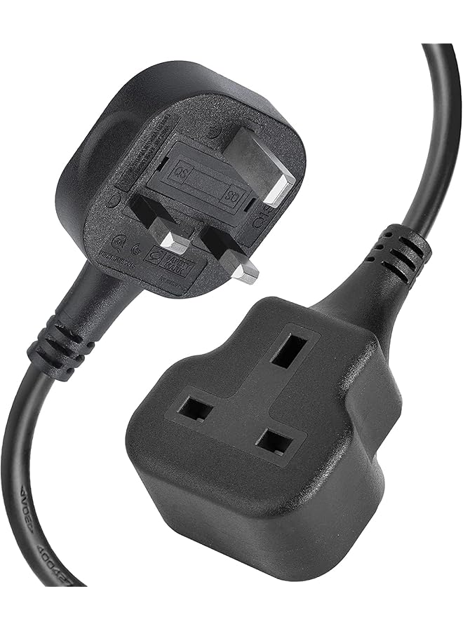 Smart Design Solutions 1 Way Extension Lead, Long &Thick Electric Cable, Industrial Black Power Strip for Lengthen Power to Outdoor Garden/Indoor Utility Room/Workshop, 13A 3250W (20m)  - Image 1