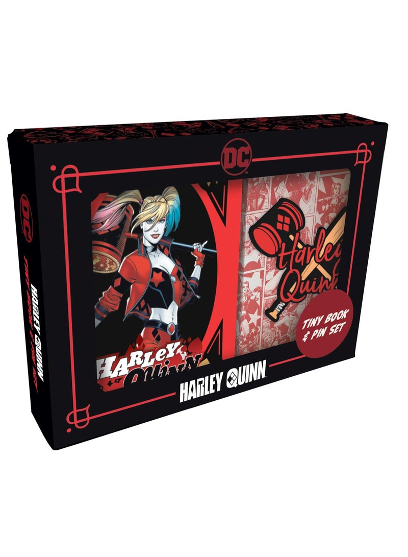 DC Comics Harley Quinn Tiny Book and Pin Set