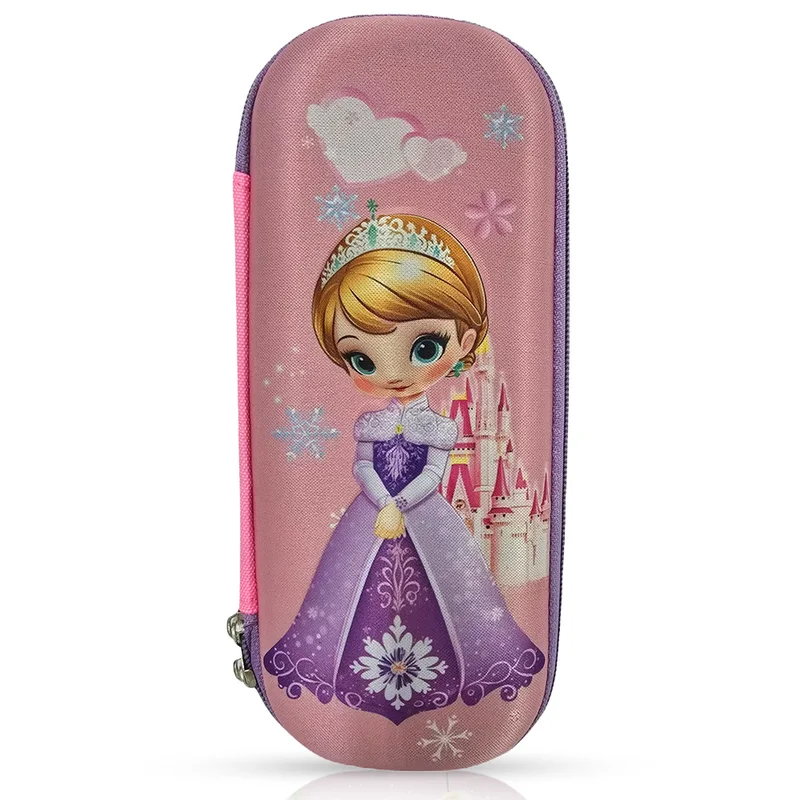 كوكوبي Cocobee Princess Pencil Case With Internal Mesh Pocket, Sturdy Build, Zipper Closure – Girls, 3+ Years, Multicolor