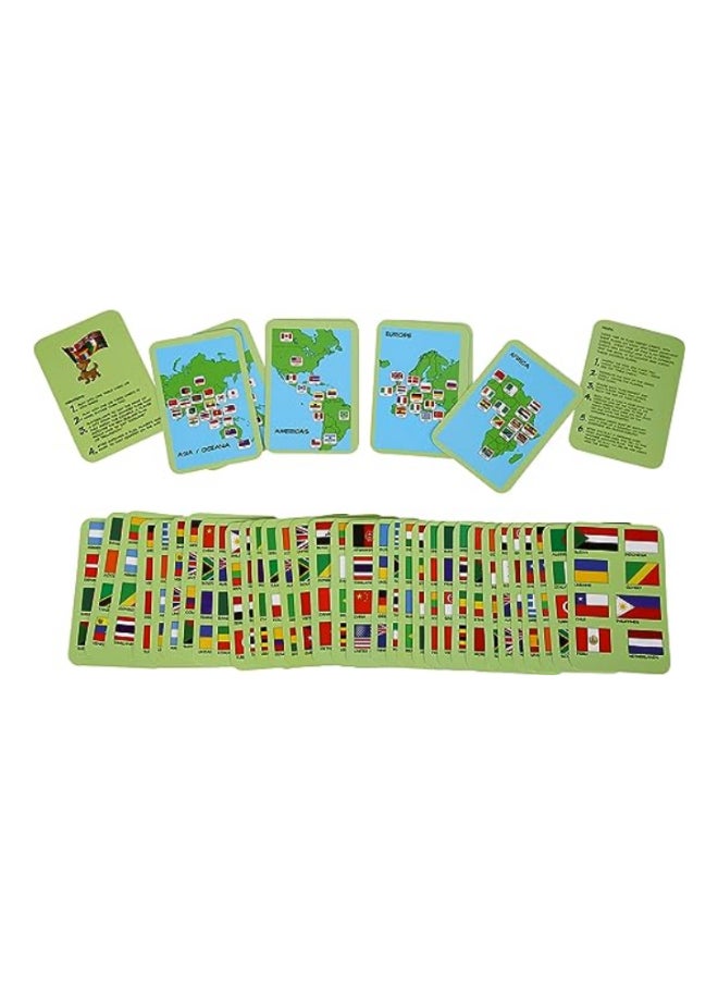 Excellence - Flags of The World Card Flash Game for Kids with World Map - Image 1