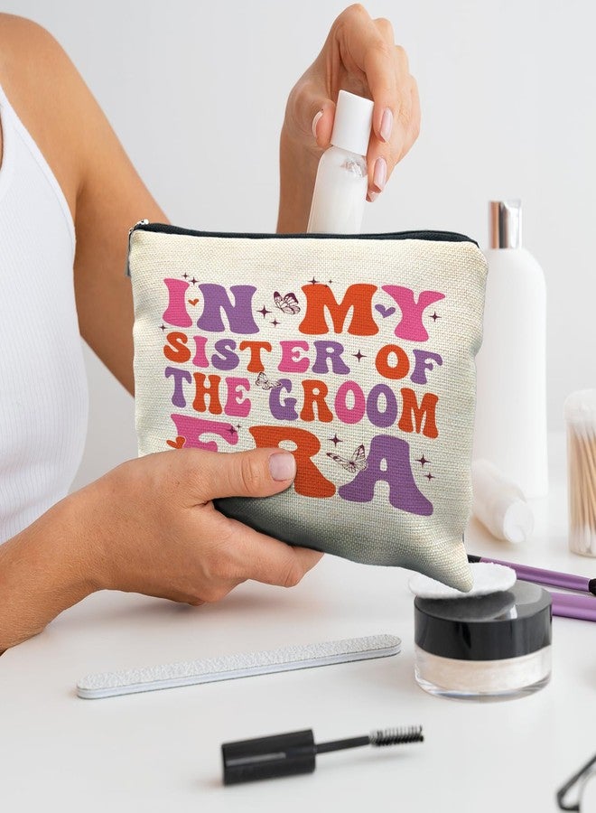 RYYCDOI Sister In Law Gifts, In My Sister of the Groom Era Makeup Bag, Big Sister Gift, Sister in Law Wedding Gifts, Best Sister in Law Gifts, Big Sister Cosmetic Bag Toiletry Bag - Image 4