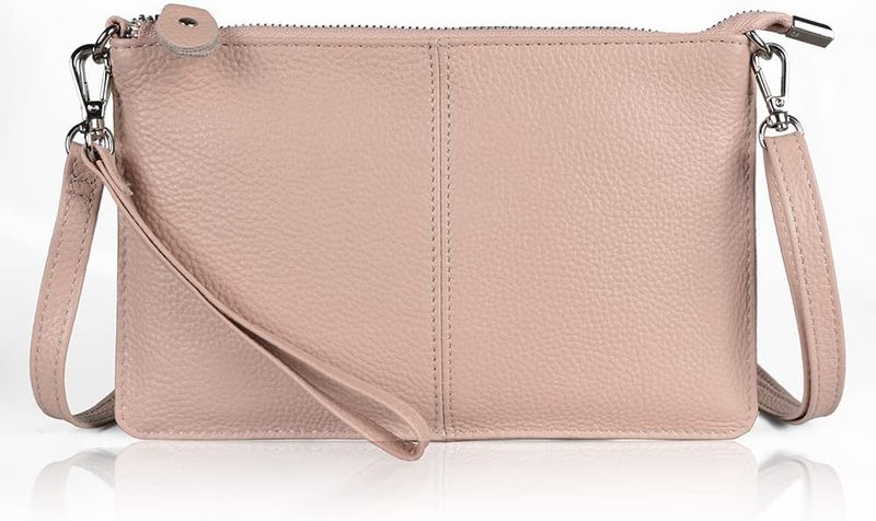 befen Genuine Leather Wristlet Clutch Wallet Purses Small Crossbody Bags for Women with RFID Blocking Card Slots - Image 1