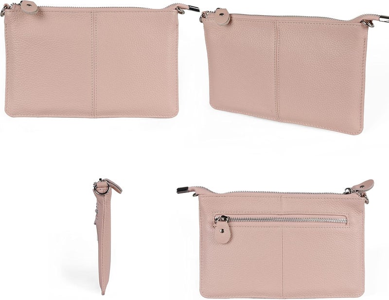 befen Genuine Leather Wristlet Clutch Wallet Purses Small Crossbody Bags for Women with RFID Blocking Card Slots - Image 5
