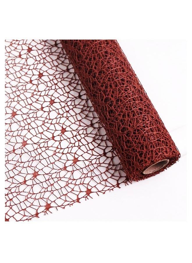 ZCM-HAPPY 1 Roll Gift and Bouquet Wrapping Paper Jacquard Wild Goose Mesh 50x450 cm  - Image 1