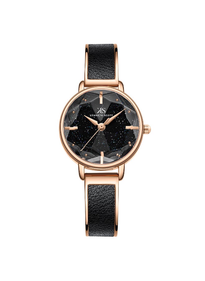 KENNETH SCOTT - Kenneth Scott Women's PC21 Movement Watch, Analog Display and Alloy Strap - K23503-RBBB, Black - Image 1
