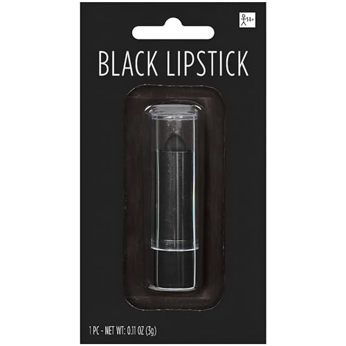 AMSCAN Bold Daring Black Lipstick 008 oz 1 Pc Perfect for a Striking Look and Unleashing Your Inner Rebel - Image 5