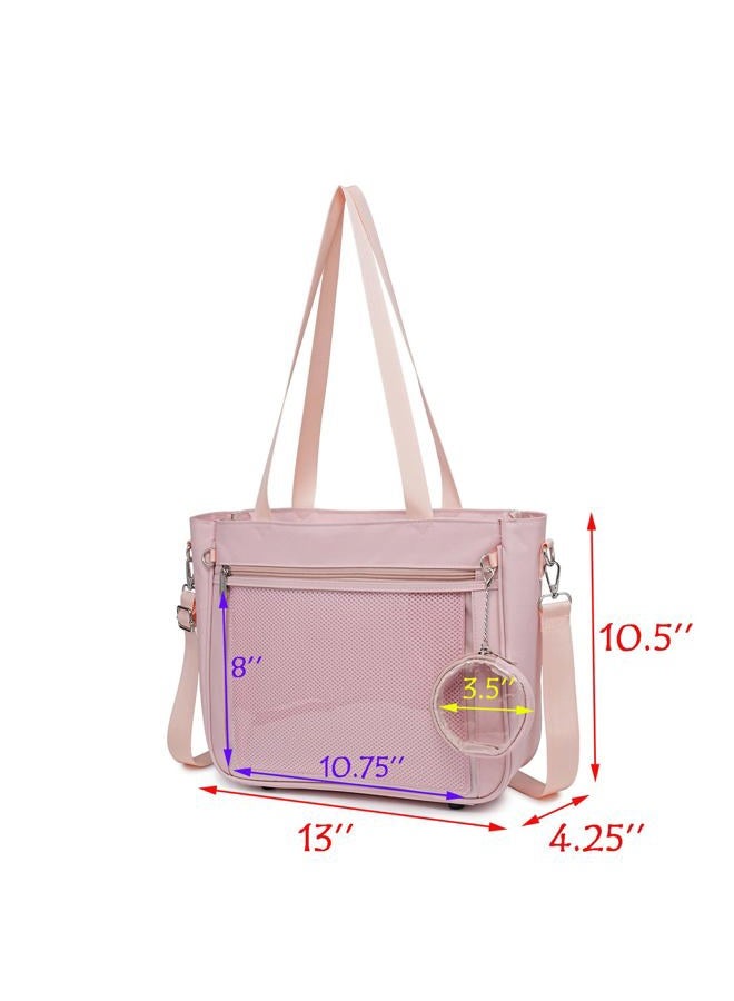 CHERRY SAUCE Tote bag Ita Bag Canvas Crossbody Shoulder Bag Backpack Kawaii Purses and Handbags with Pin Display, Pink, Medium, Tote - Image 3