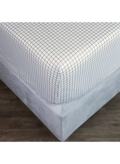 Home Box Malta Striped Printed Cotton King Flat Sheet 260 x 240 cm  - Image 4