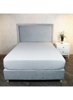 Home Box Malta Striped Printed Cotton King Flat Sheet 260 x 240 cm  - Image 1