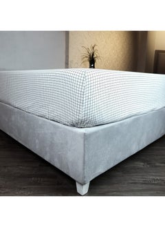 Home Box Malta Striped Printed Cotton King Flat Sheet 260 x 240 cm  - Image 3
