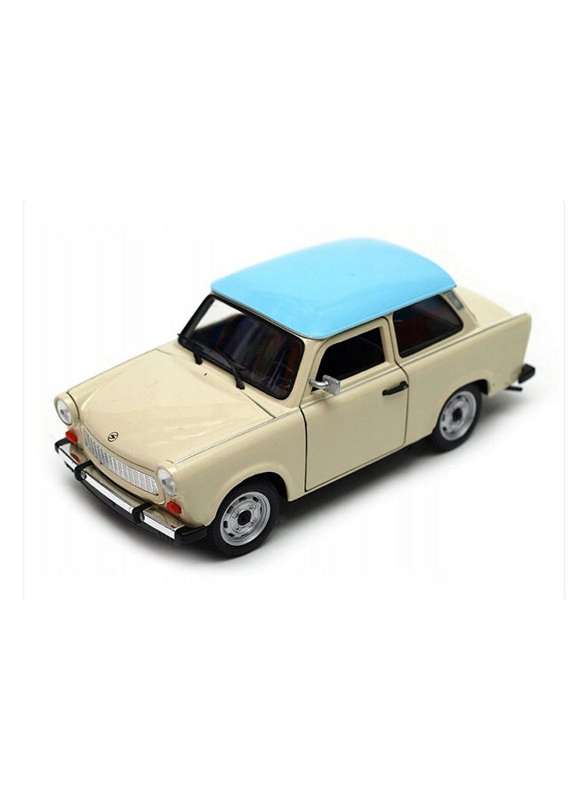 Welly 1:24 Scale Die-Cast Model Car – Classic Trabant 601 with Blue Roof -Collectible Toy Vehicle for Kids & Adults. - Image 2