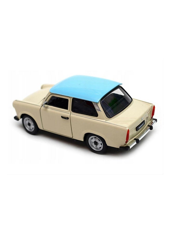 Welly 1:24 Scale Die-Cast Model Car – Classic Trabant 601 with Blue Roof -Collectible Toy Vehicle for Kids & Adults. - Image 5