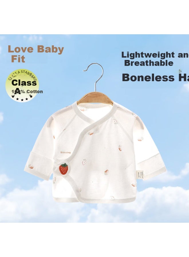 Lovebox Aibao Baby Clothes Summer Newborn Half-back Clothes Baby Home Clothes Monk Clothes Cute Strawberry T167 Size 59 - Image 1