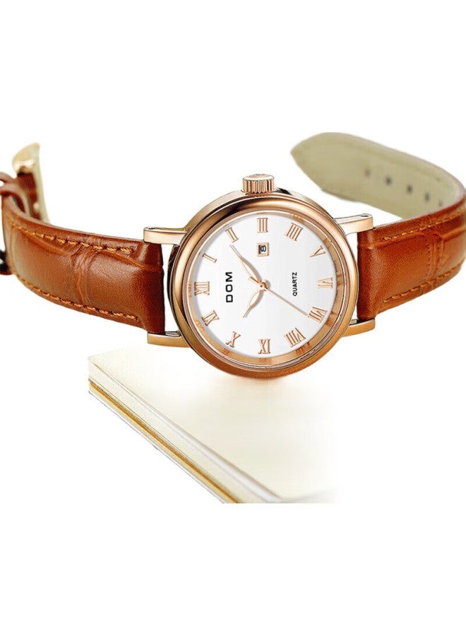DOM New Brand Watch For Women, Small Dial, Mechanical Style, Quartz Movement, Swiss Quality, Civil Service Exam, Quiet Operation, Gift For Women - Image 3