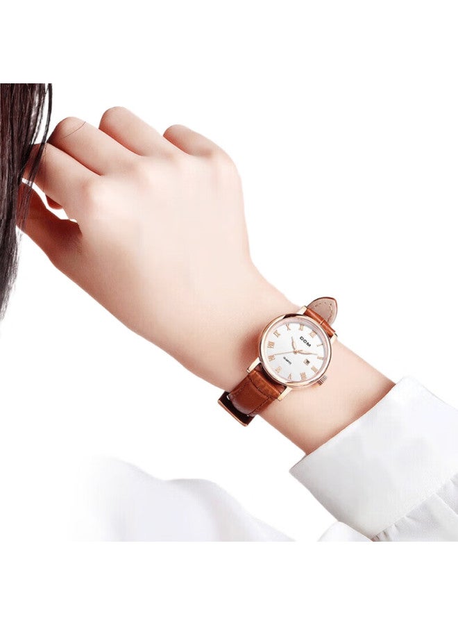 DOM New Brand Watch For Women, Small Dial, Mechanical Style, Quartz Movement, Swiss Quality, Civil Service Exam, Quiet Operation, Gift For Women - Image 2