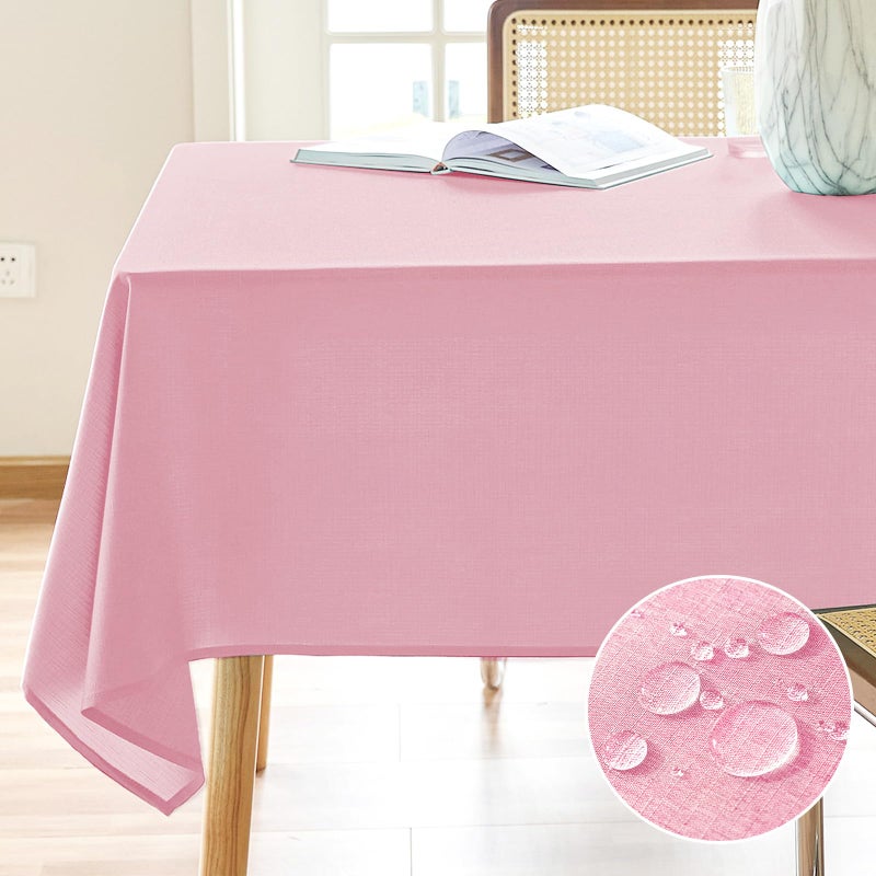 AUSSPVOCT Textured Tablecloth Rectangle 60x120 Water Resistant Spill-Proof Wipeable Table Cloth Wrinkle Free Fabric Dining Table Cover for Birthday Party Farmhouse Spring Kitchen Tablecloths - Image 1