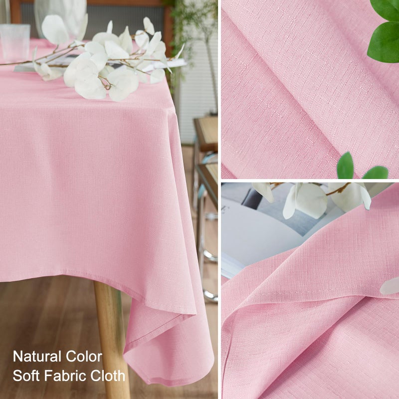 AUSSPVOCT Textured Tablecloth Rectangle 60x120 Water Resistant Spill-Proof Wipeable Table Cloth Wrinkle Free Fabric Dining Table Cover for Birthday Party Farmhouse Spring Kitchen Tablecloths - Image 5