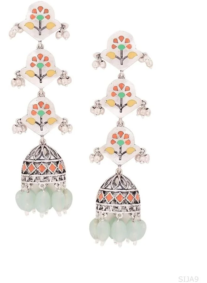 فويلا Bagh E Fiza Pastel Jhumka Layered Earrings