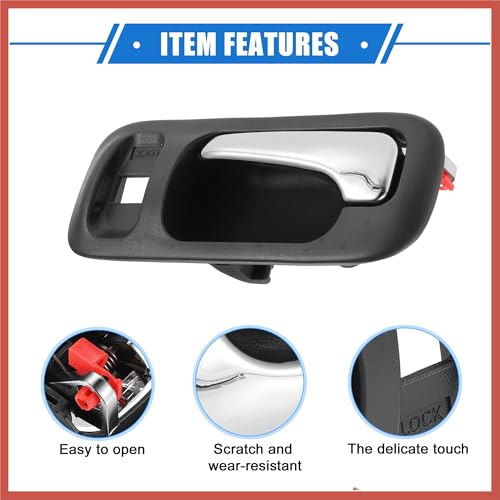 ACROPIX Automotive Front Left Driver Side Interior Door Handle Compatible for Honda CR-V 1997-2001 for Honda Odyssey 1995-1998, Durable Plastic Gray Car Parts - Image 4