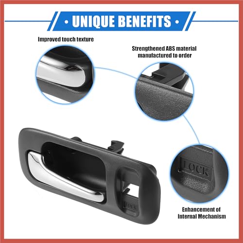 ACROPIX Automotive Front Left Driver Side Interior Door Handle Compatible for Honda CR-V 1997-2001 for Honda Odyssey 1995-1998, Durable Plastic Gray Car Parts - Image 3