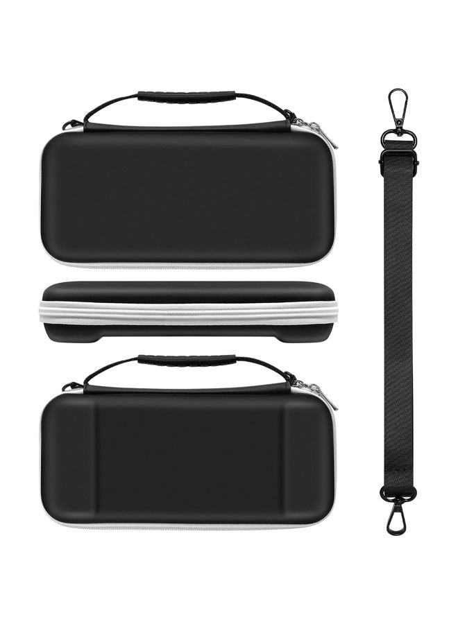 FYOUNG Accessories Bundle Compatible with Nintendo Switch OLED, Carrying Case with Shoulder Strap for Switch OLED and Tempered Glass Screen Protector, Protective Cover Case, Kickstand &Thumb Grip Caps- Black - Image 2