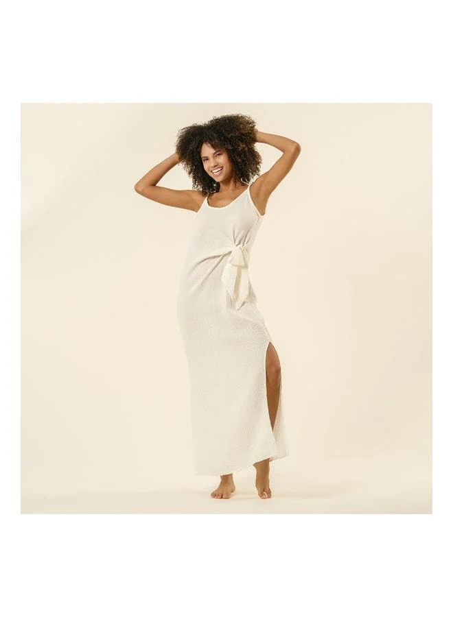 Zsa Zsa Zsu  Proti Wrap Dress - Ecru. for Women | Best Price UAE