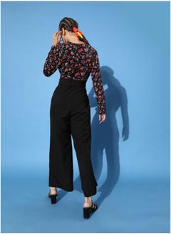 Styli Floral Print Jumpsuit with Tie Belt by Styli  - Image 5