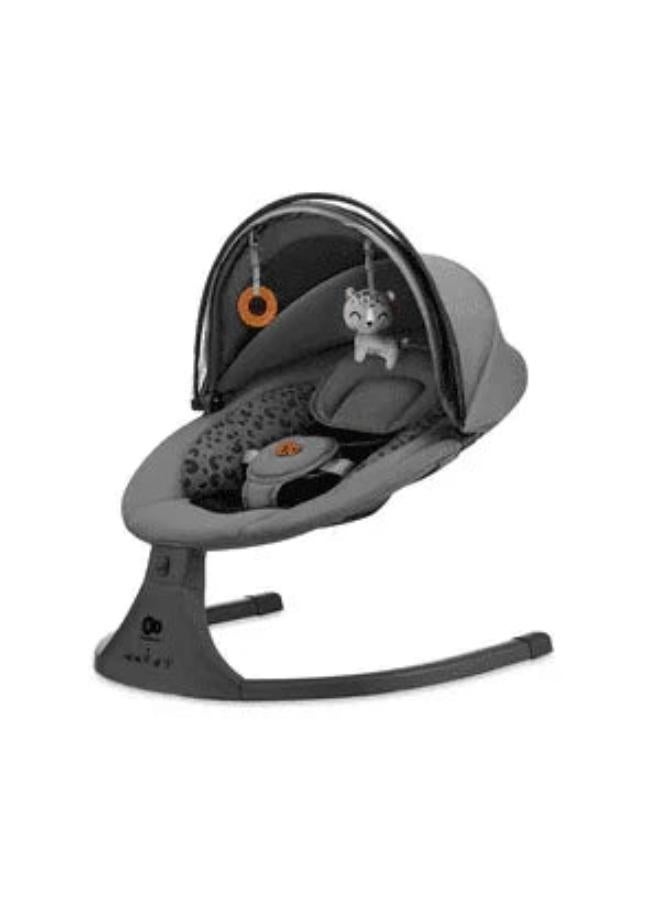 Kinderkraft 2in1 Lumi 2 Electric Rocker Bouncer - Dark Grey - Image 3