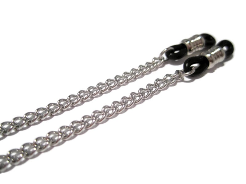 ATLanyards Eyeglass Lanyard - Just a Plain Chain Black Grips - Glasses Holder - Eyeglass Chain for Men & Women - Sunglasses Chain - Image 4