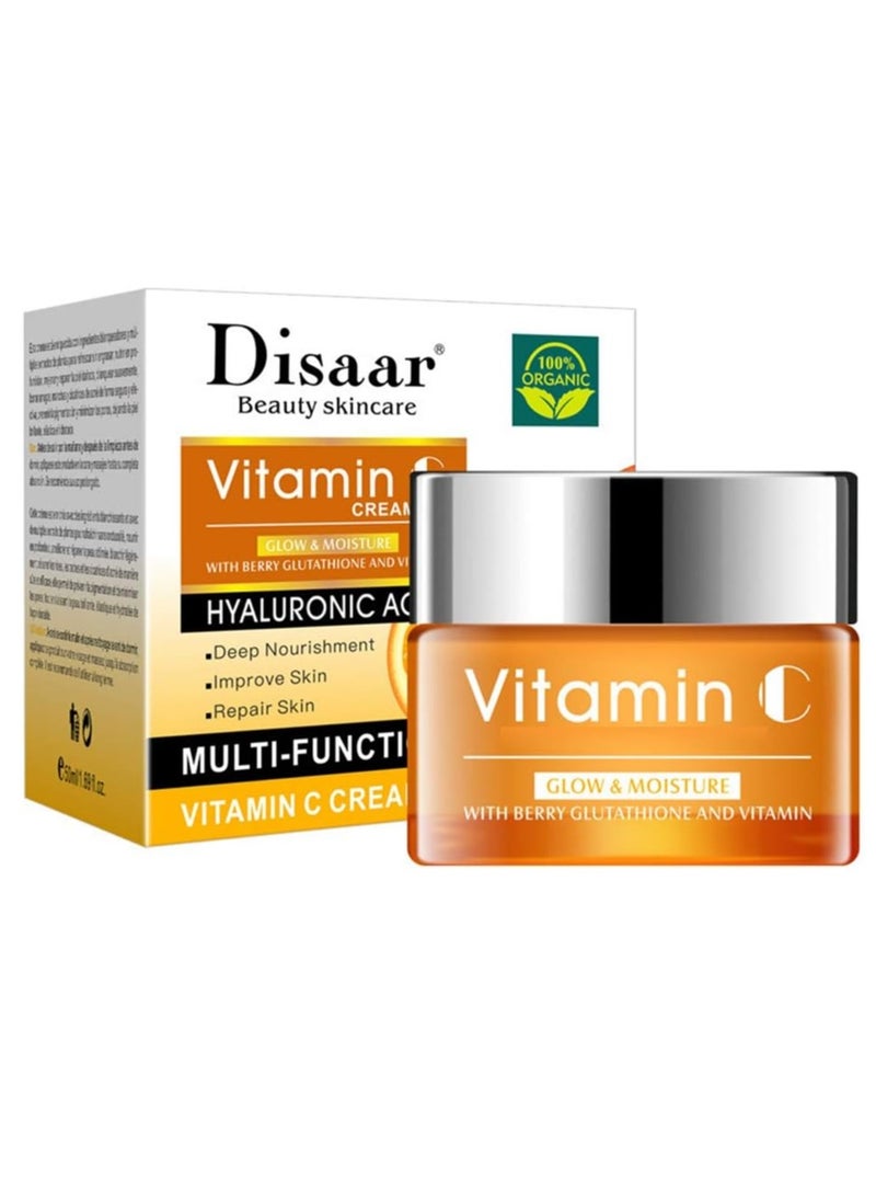 Disaar Face Care Vitamin C Hyaluronic Acid Whitening Cream 50ml  - Image 1