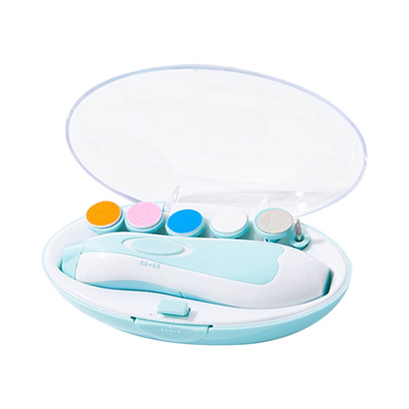 Electric Baby Nail Trimmer: 6 Grinding Heads Cordless Low-Noise Gentle Trimming - Slide Button Speed Control Electric Infant Nail File for Newborns Toddlers At Home Use - Image 4