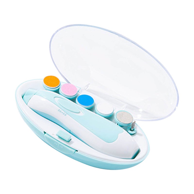 Electric Baby Nail Trimmer: 6 Grinding Heads Cordless Low-Noise Gentle Trimming - Slide Button Speed Control Electric Infant Nail File for Newborns Toddlers At Home Use - Image 3