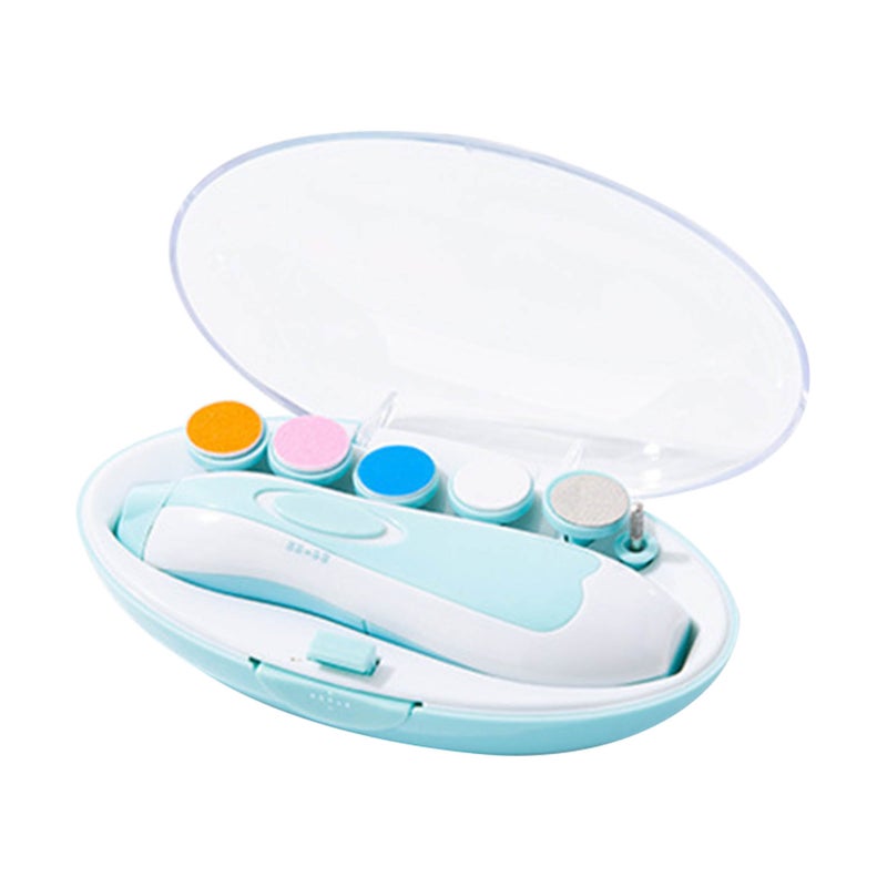 Electric Baby Nail Trimmer: 6 Grinding Heads Cordless Low-Noise Gentle Trimming - Slide Button Speed Control Electric Infant Nail File for Newborns Toddlers At Home Use - Image 1