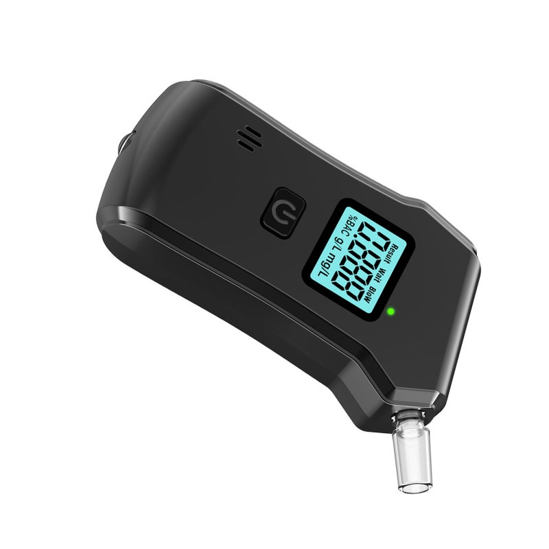 Portable Alcohol Tester 10.8*6.6*2.3 Cm 60G High-Sensitivity 5.0 Sensor - Built-In Mini Flashlight Handheld Breathalyzer For Parties Weddings Safe Driving - Image 4