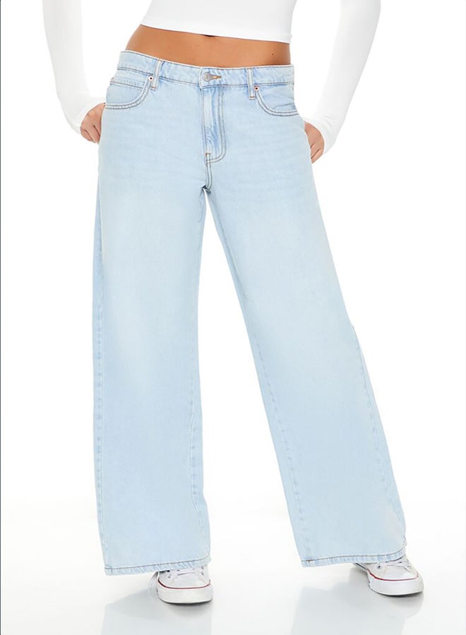 FOREVER 21 Mid-Rise Baggy Jeans - Image 2