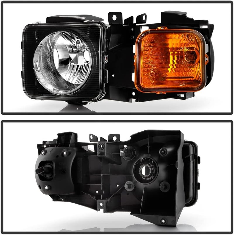 ACANII Replacement Headlights for 2006-2010 Hummer H3 & H3T - Left & Right Pair - Image 2